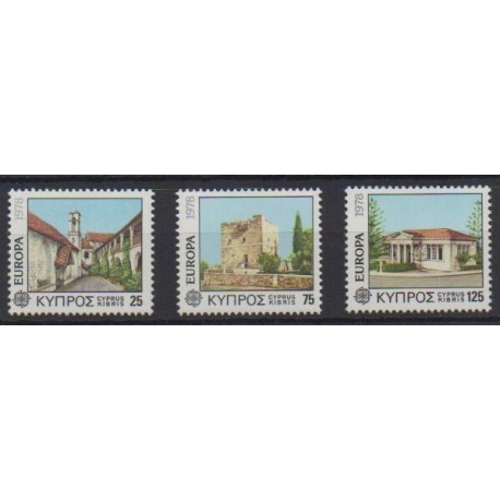 Chypre - 1978 - No 479/481 - Monuments - Europa