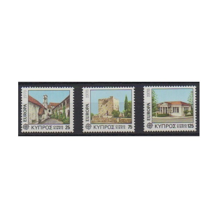 Acheter cette série de timbres de Chypre de l'année 1978 (No 479/481).