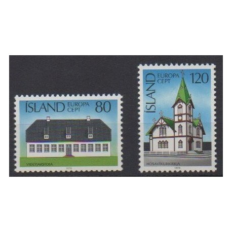 Islande - 1978 - No 483/484 - Monuments - Europa