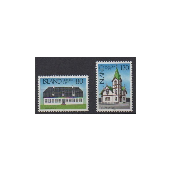 Acheter cette série de timbres d'Islande de l'année 1978 (No 483/484).