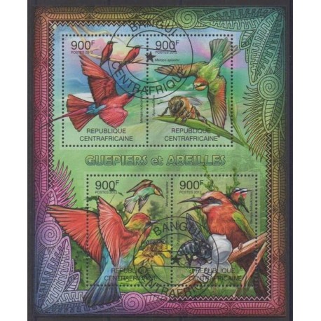 Central African Republic - 2012 - Nb 2340/2343 - Birds - Insects - Used