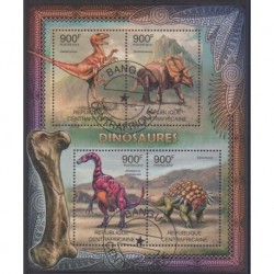 Central African Republic - 2012 - Nb 2352/2355 - Prehistoric animals - Used