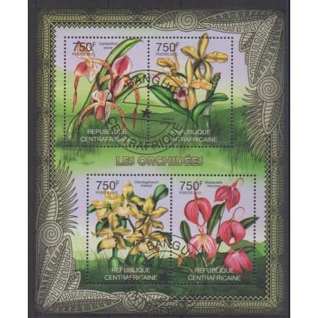 Central African Republic - 2012 - Nb 2376/2379 - Orchids - Used