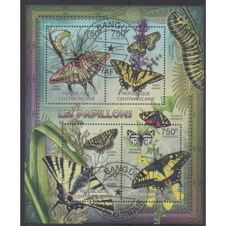 Centrafricaine (République) - 2012 - No 2384/2387 - Insectes - Oblitérés