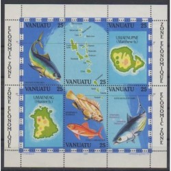 Vanuatu - 1983 - Nb BF4 - Sea life - Craft