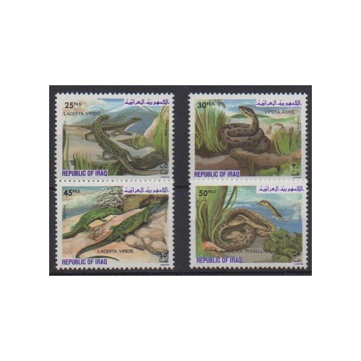 Acheter cette série de timbres d'Irak de l'année 1982 (No 1061/1064).