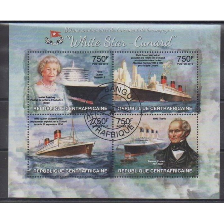 Acheter cette série de timbres de la République Centrafricaine de l'année 2013 (No 2678/2681). - Oblitéré