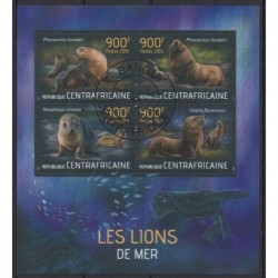 Central African Republic - 2013 - Nb 3030/3033 - Mamals - Sea life - Used