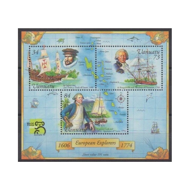 Acheter ce bloc-feuillet du Vanuatu de l'année 1999 (No BF33).