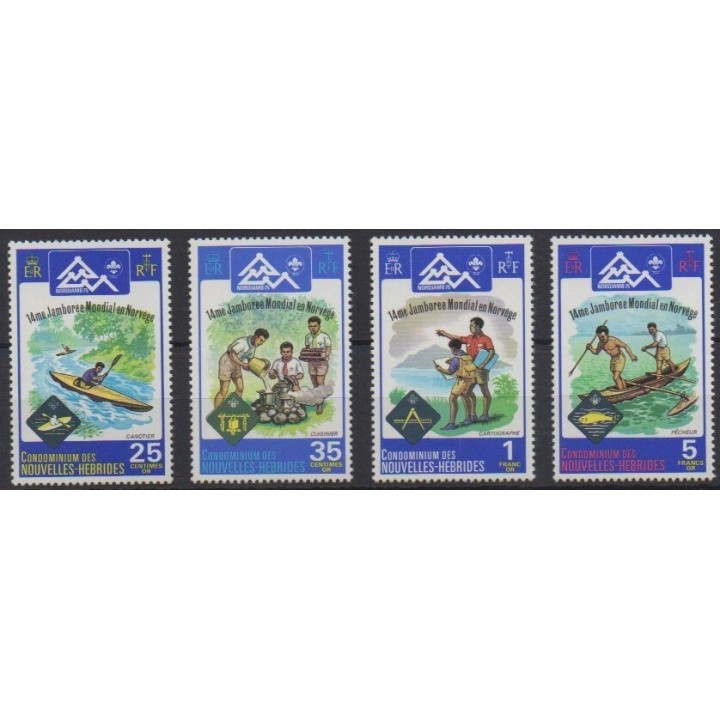 Acheter cette série de timbres des nouvelles Hébrides de l'année 1975 (No 410/413).