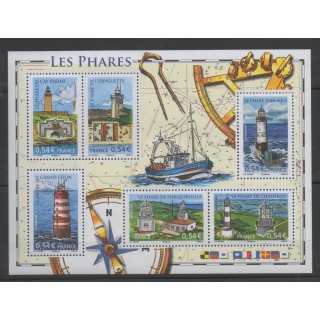 Timbres - France - Blocs et feuillets - 2007 - No BF 114 - Phares