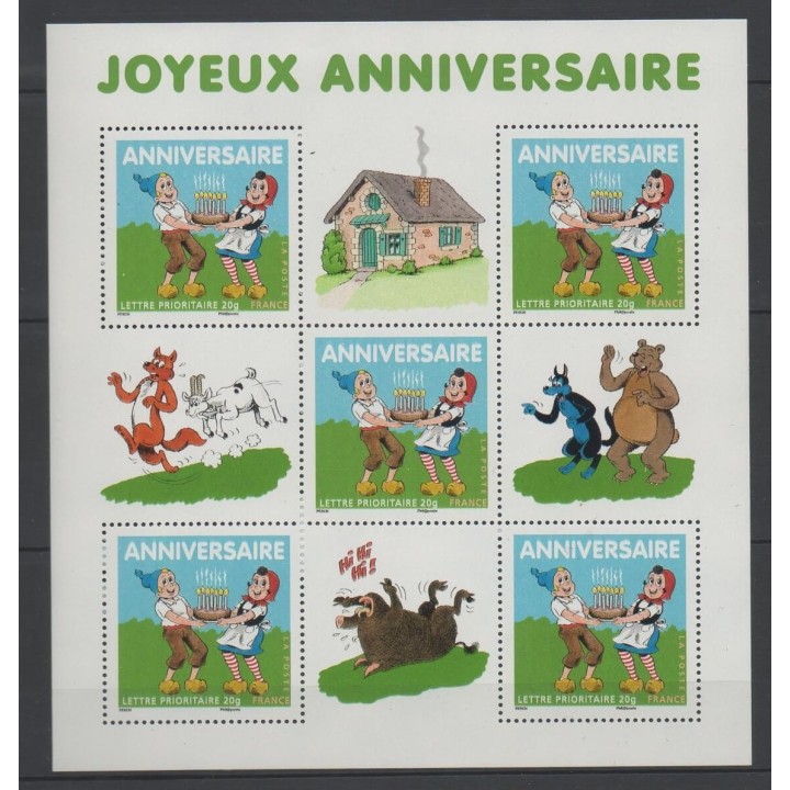 Timbres - France - Blocs et feuillets - 2007 - No BF 112 - Dessins Animés - BD