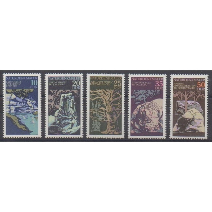 Acheter cette série de timbres d'Allemagne orientale (RDA) de l'année 1977 (No 1879/1883).