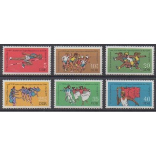 Acheter cette série de timbres d'Allemagne orientale (RDA) de l'année 1977 (No 1916/1921).