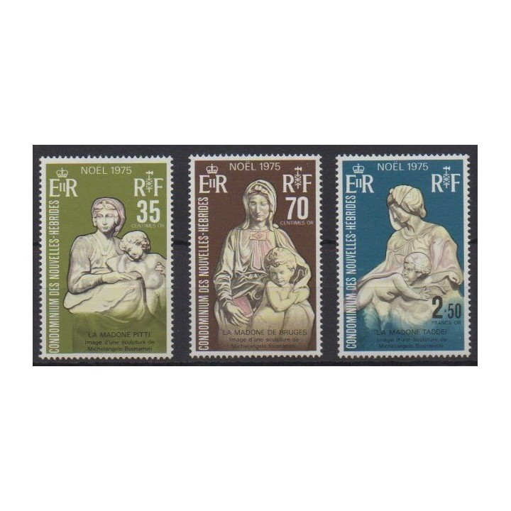 Buy this set of stamps of New Hebrides of the year 1975 (Nb 418/420).