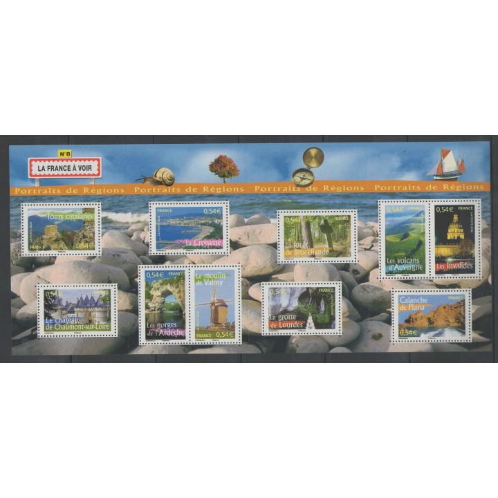 Timbres - France - Blocs et feuillets - 2006 - No BF 102 - Sites
