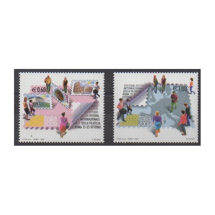 Buy this set of stamps of Italy of the year 2009 (Nb 3044/3045).