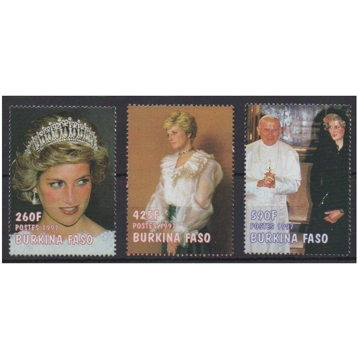 Buy this set of stamps of Burkina Faso of the year 1998 (Nb 1049/1051).