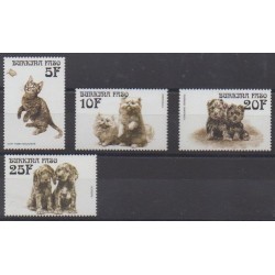Burkina Faso - 1999 - Nb 1149/1152 - Dogs - Cats