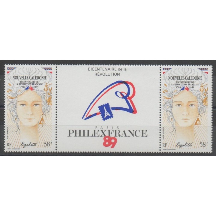 Stamps - New Caledonia - Airmail - 1989 - Nb PA 261A - French Revolution