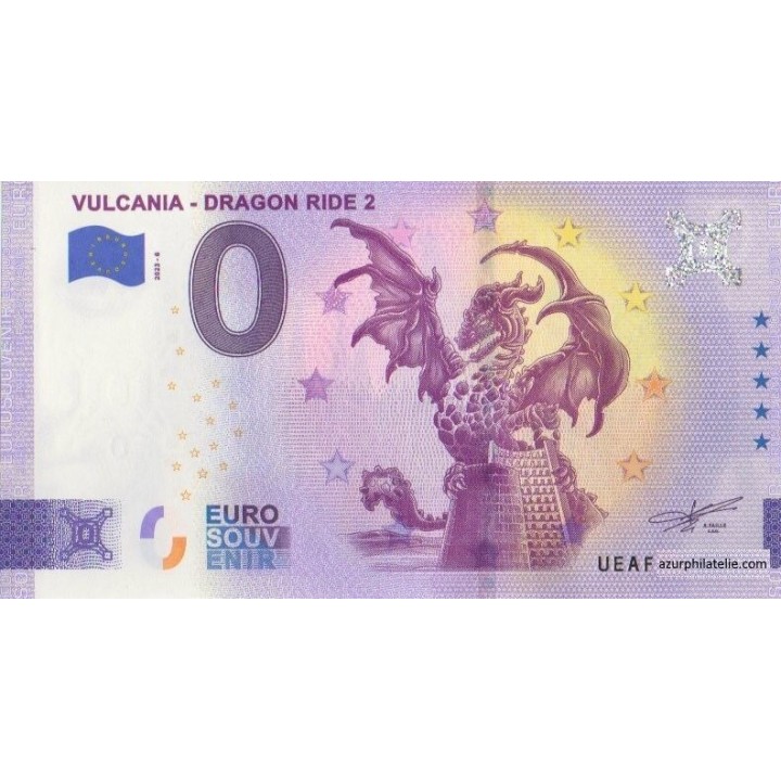 Billet souvenir touristique - 2023-6 - Vulcania - Dragon Ride 2 - (Puy-de-Dôme)