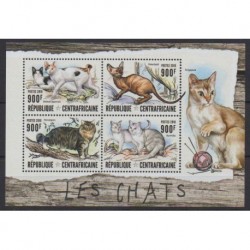 Central African Republic - 2016 - Nb 4444/4447 - Cats - Used
