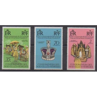 Acheter cette série de timbres de Nouvelles-Hébrides  de l'année 1977 (No 444/446).