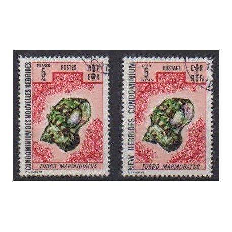 New Hebrides - 1972 - Nb 337 and 349 - Sea life - Used