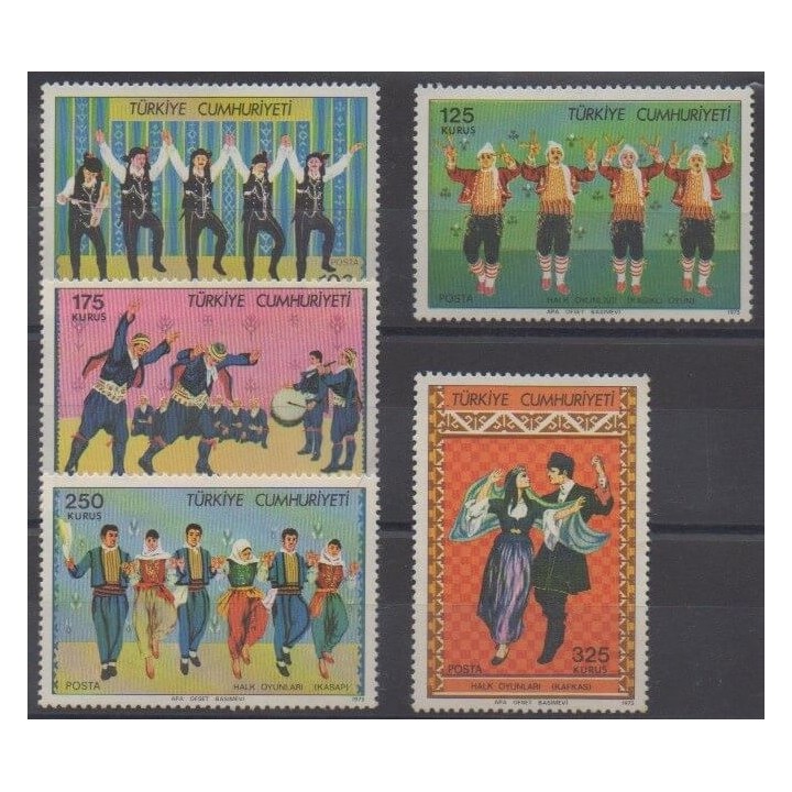Acheter cette série de timbres de Turquie de l'année 1975 (No 2130/2134).