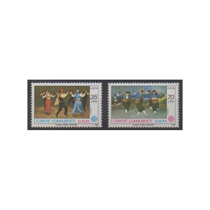 Buy this set of stamps of Turkey of the year 1981 (Nb 2318/2319).
