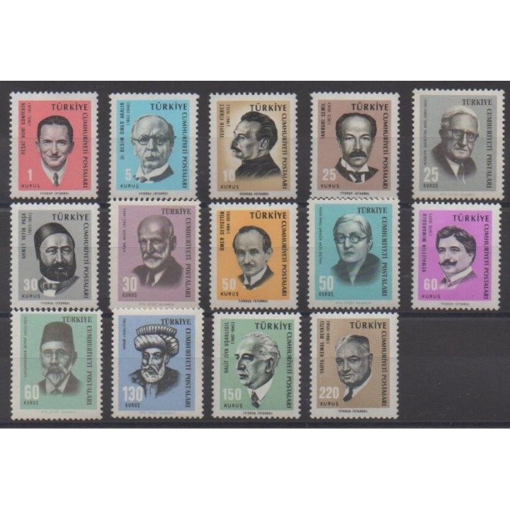 Buy this set of stamps of Turkey of the year 1965 (Nb 1755/1768).