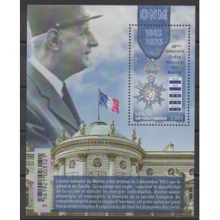 Acheter ce timbre de Saint-Pierre et Miquelon de l'année 2023 (Ordre National du Mérite).