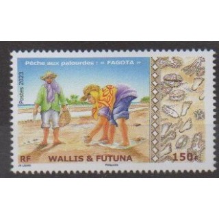 Buy this stamp of Wallis et Futuna of the year 2023 (Pêche aux palourdes).