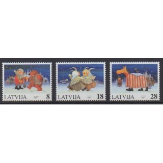 Buy this set of stamps of Latvia of the year 1997 (Nb 428/430).