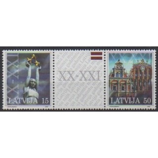 Buy this set of stamps of Latvia of the year 2000 (Nb 499/500).