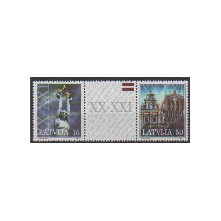 Buy this set of stamps of Latvia of the year 2000 (Nb 499/500).