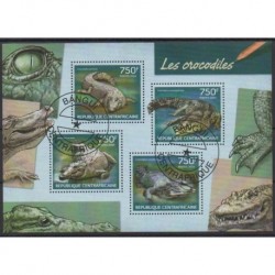 Centrafricaine (République) - 2014 - No 3182/3185 - Reptiles - Oblitérés