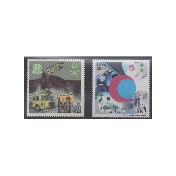 Buy this set of stamps of Saudi Arabia of the year 2003 (Nb 1086/1087).