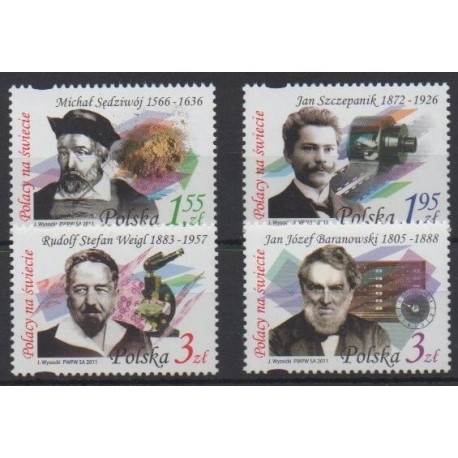 Pologne - 2011 - No 4249/4252 - Sciences et Techniques