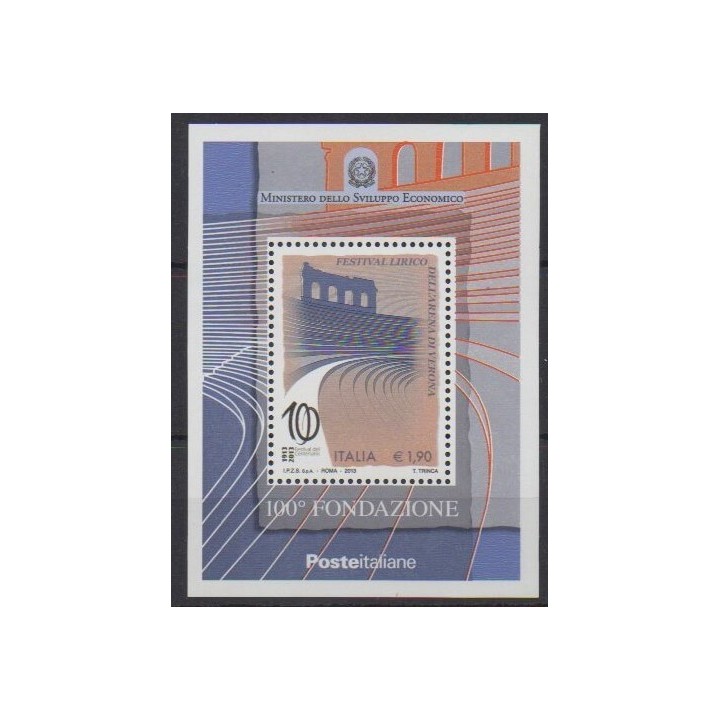 Buy this souvenir sheet  of Italy of the year 2013 (Nb BF73).