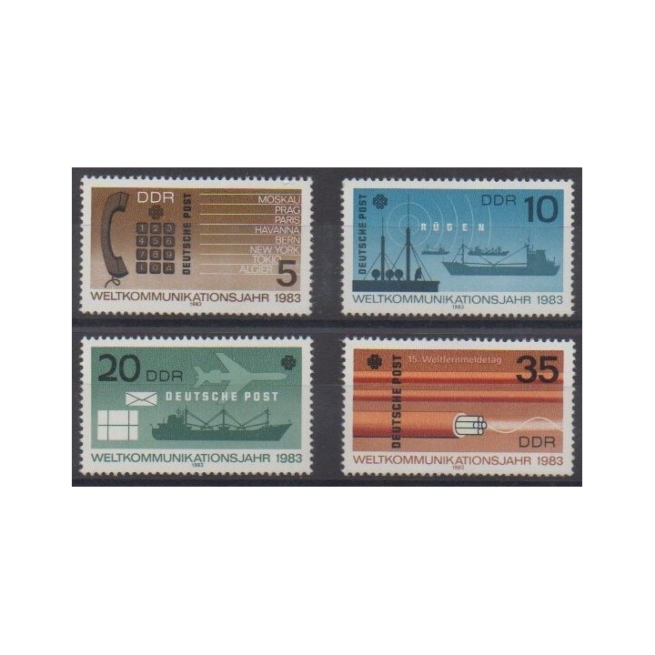 Acheter cette série de timbres d'Allemagne orientale (RDA) de l'année 1983 (No 2415/2418).