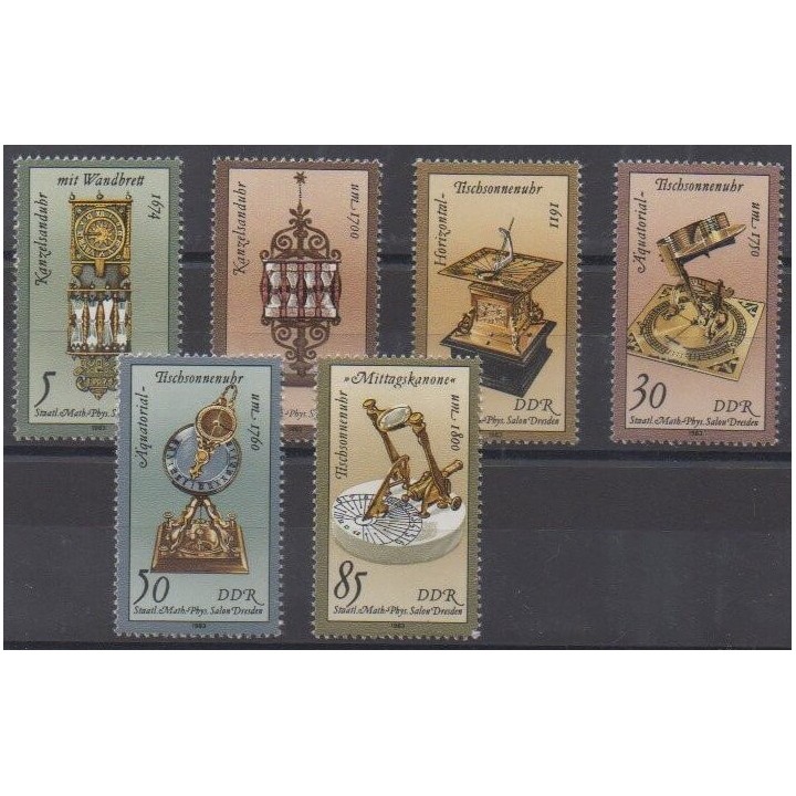 Acheter cette série de timbres d'Allemagne orientale (RDA) de l'année 1983 (No 2439/2444).