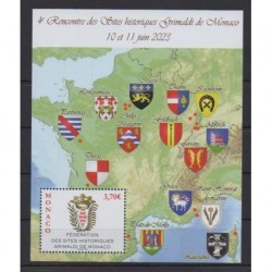 Monaco - Blocks and sheets - 2023 - Nb F3390 - Various Historics Themes - Coats of arms