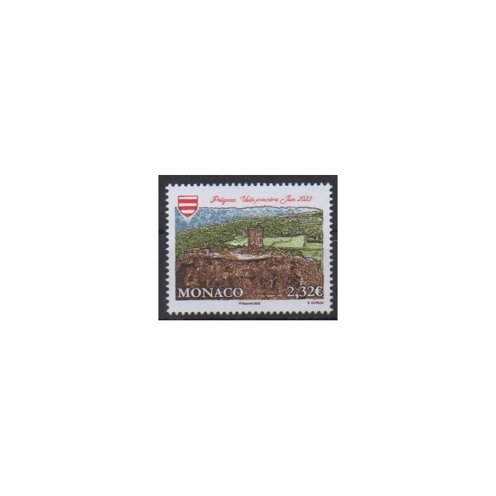 Buy this stamp of Monaco of the year 2023 (Visite princière à Polignac).