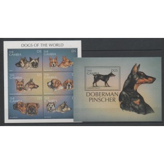 Timbres - Gambie - 1997 - No 2531/2536 - BF 367 - Chiens