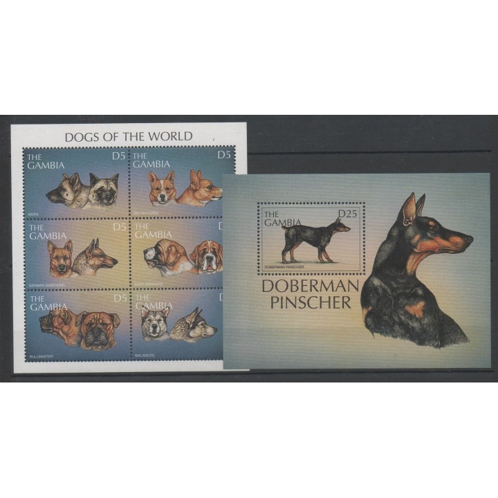 Timbres - Gambie - 1997 - No 2531/2536 - BF 367 - Chiens