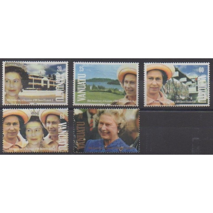 Acheter cette série de timbres du Vanuatu de l'année 1992 (No 878/882).