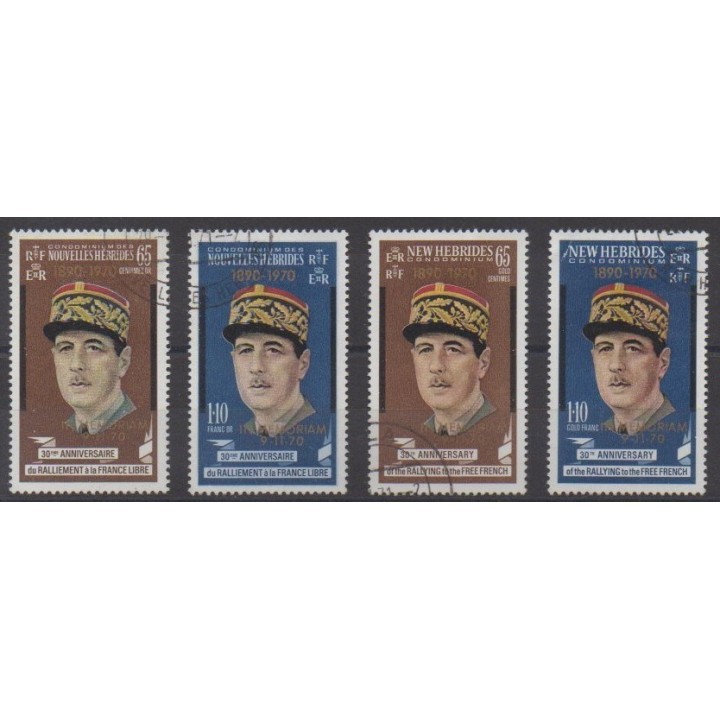 Acheter cette série de timbres de Nouvelles-Hébrides  de l'année 1970 (No 304/307). - Oblitéré