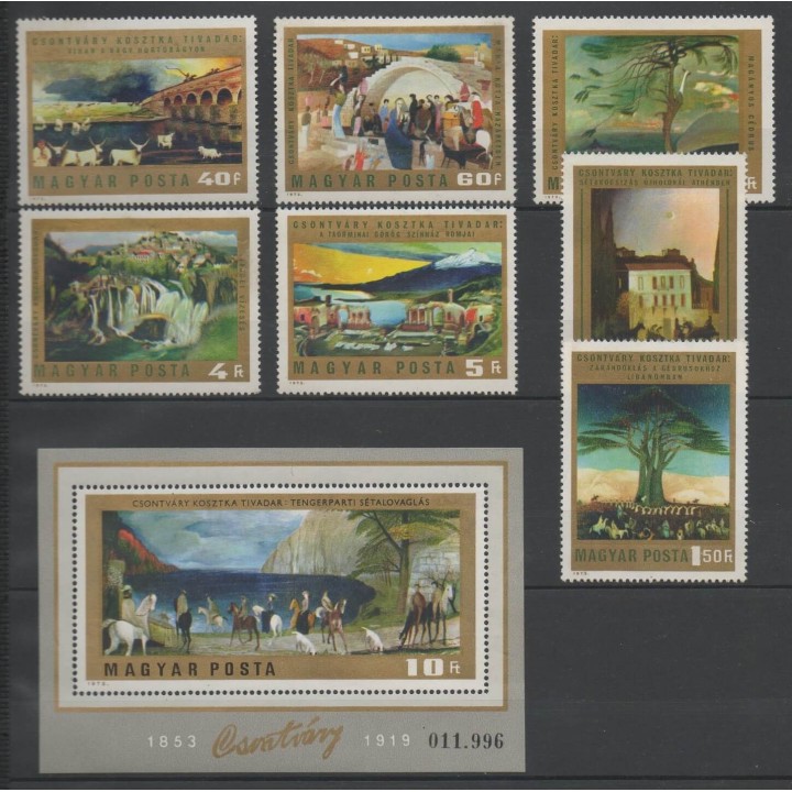 Timbres - Hongrie - 1973 - No 2315/2321 - BF 104 - Peinture