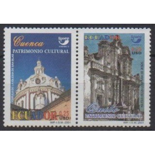 Acheter cette série de timbres d'Équateur de l'année 2001 (No 1621B/1621C).